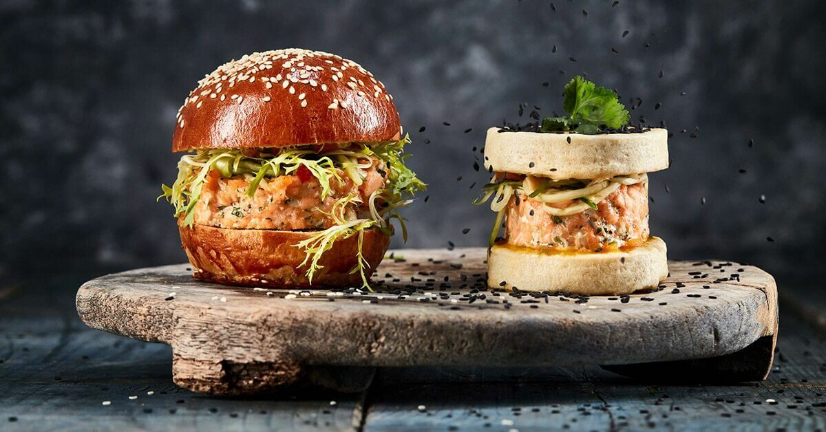 Burgery z łososia